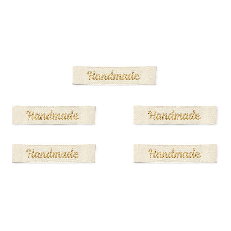 Handmade, Lang Natur, guld, Magnolia Script