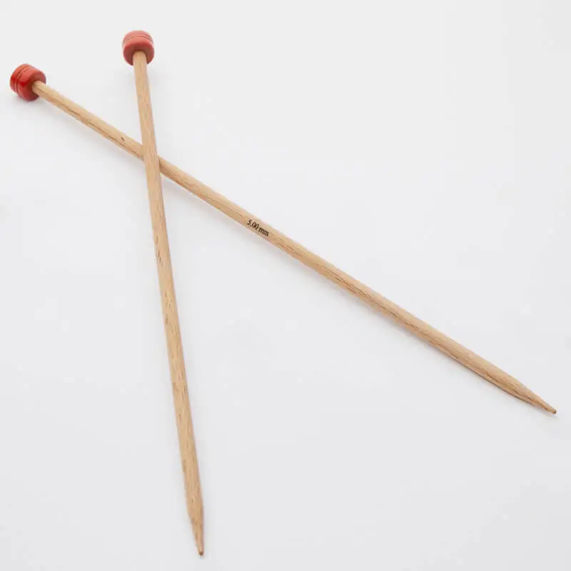 KnitPro Basix Beech Single Pointed Needles 35 cm