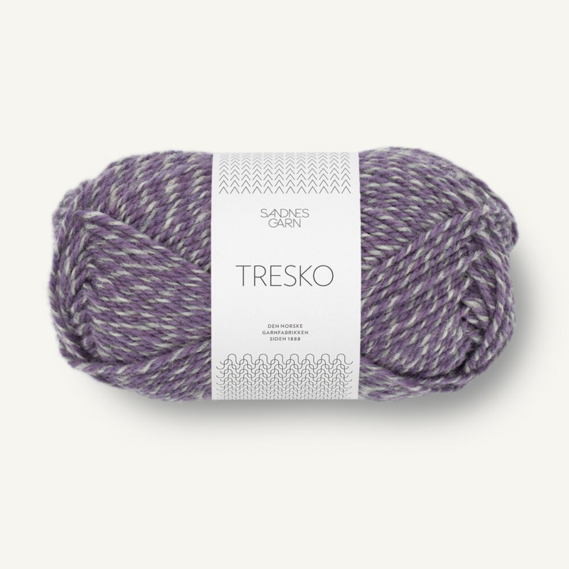 Sandnes Tresko 5043 3-ply Purple/Grey
