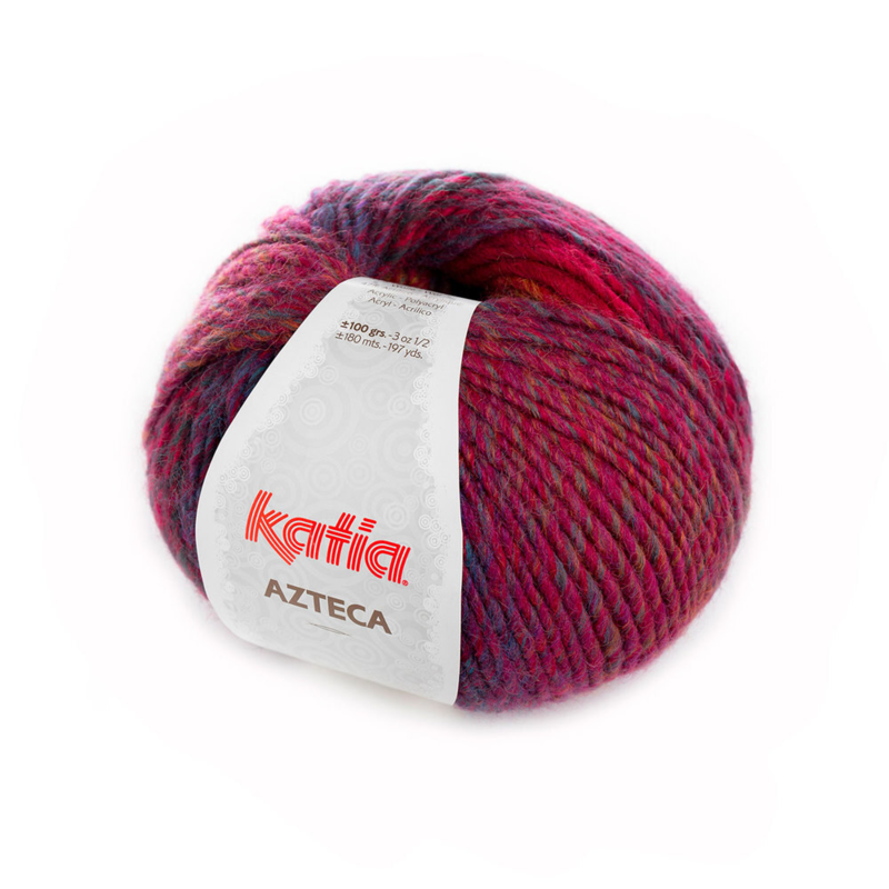 Katia Azteca 47 Dark brown-dark fuchsia-blue