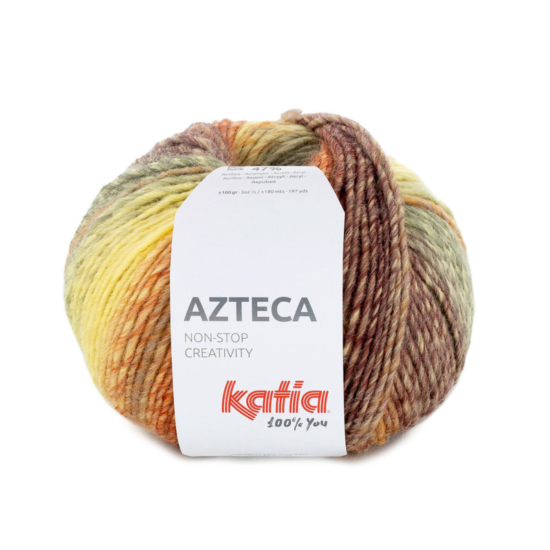 Katia Azteca 90 Rust-yellow-green