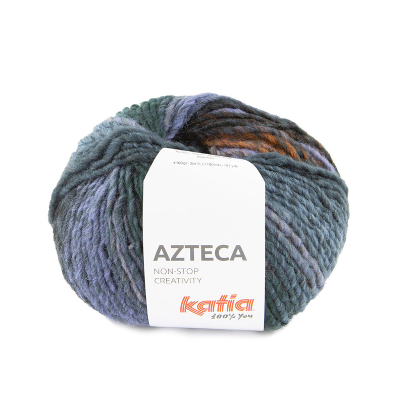 Katia Azteca 85 Teal-khaki-orange