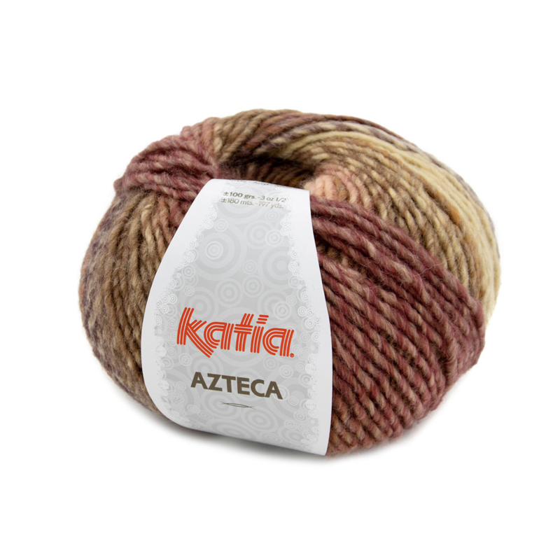 Katia Azteca 77 Brown-orange-ecru-purple