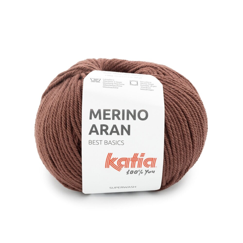 Katia Merino Aran 110 Red Brown