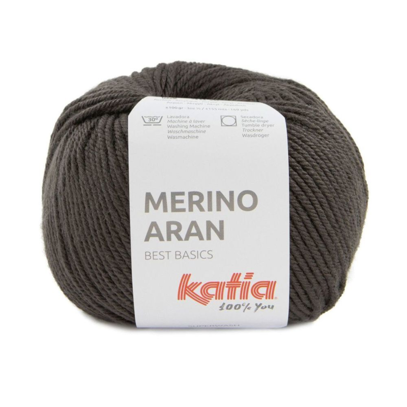 Katia Merino Aran 095 Dusty Dark Brown