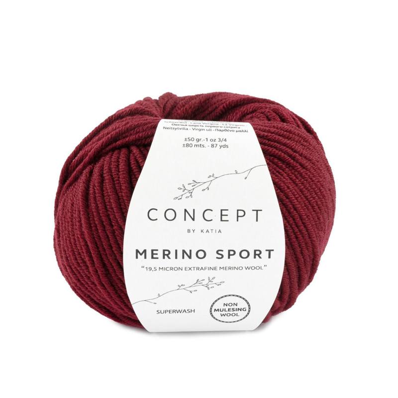 Katia Concept Merino Sport 022 Dark bordeaux