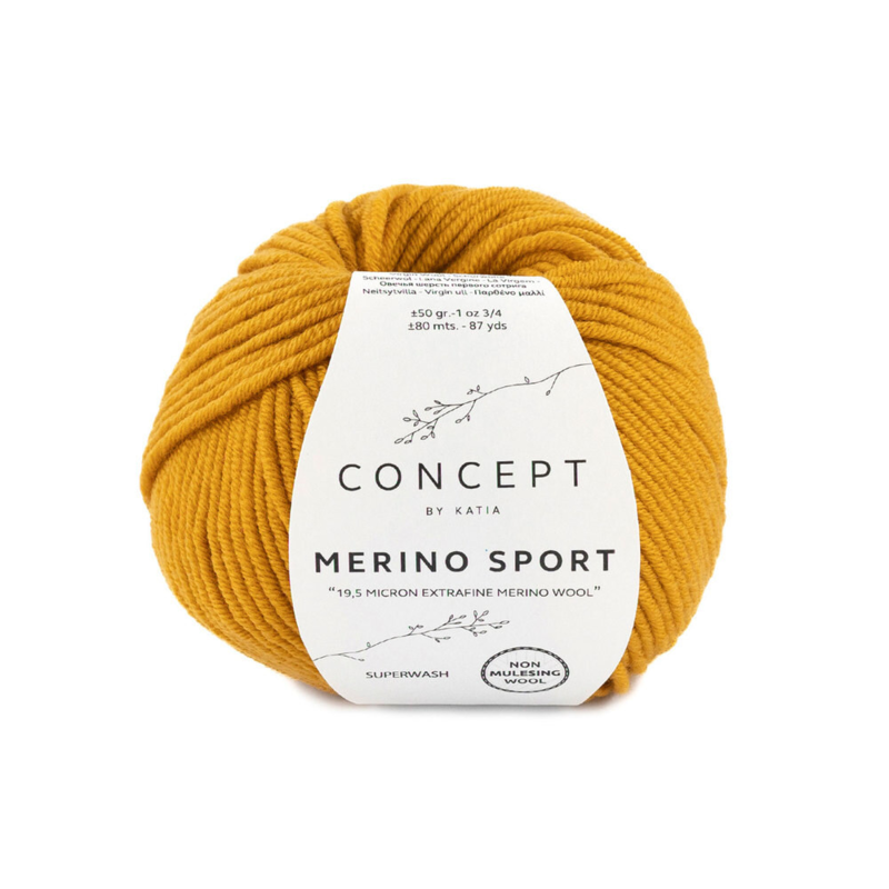 Katia Concept Merino Sport 037 Saffron yellow