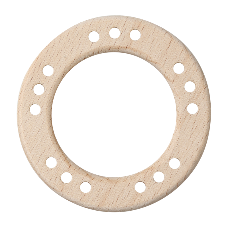 Go Handmade Wooden Rings with Holes Ø70 mm - 10 pcs