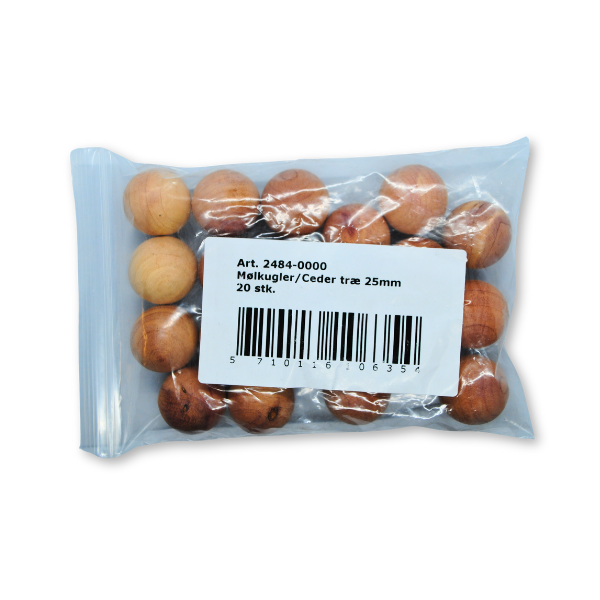 Cedarwood Moth Balls, 25 mm, 20 pcs