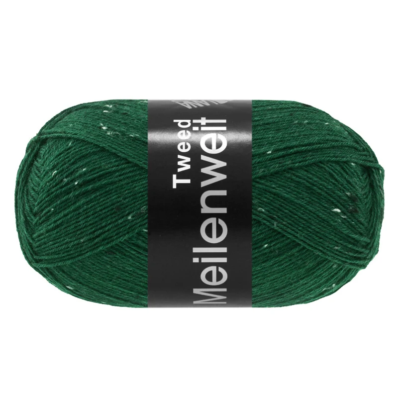 Lana Grossa Meilenweit 100 Tweed 183 Bottle green