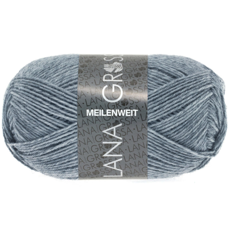 Lana Grossa Meilenweit 50 1302 Jeans/Grey marl