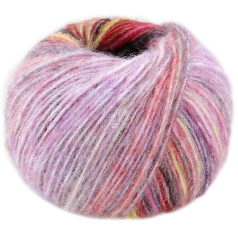 Lana Grossa Picasso 09 Raspberry/Salmon/Gray brown/Beige/Gray lilac/Lilac/Taupe