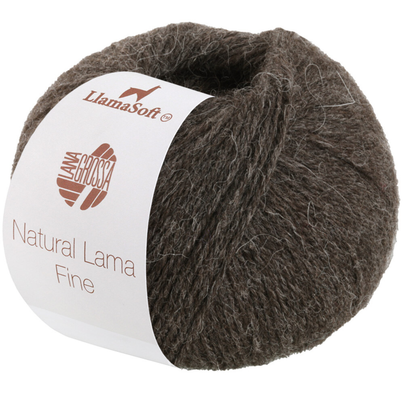 Lana Grossa Natural Lama Fine 115 Black brown