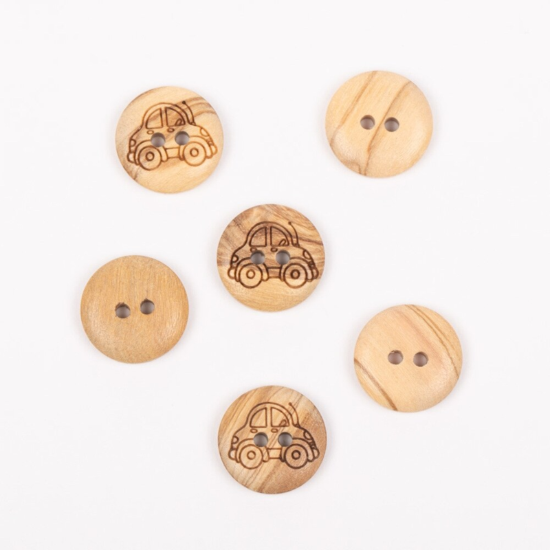 DROPS Car (Wood), Button, 15 mm (No. 806)