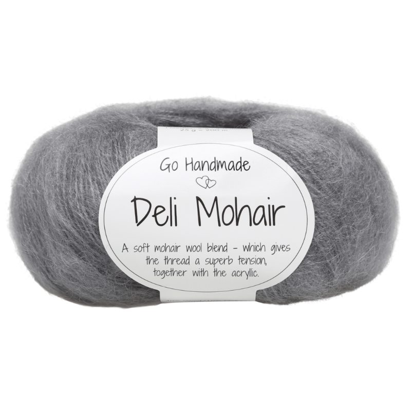 Go Handmade Deli Mohair 90 Light Grey