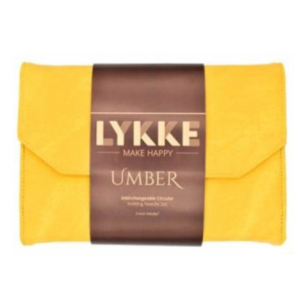 LYKKE Interchangeable Circular Needle Set Umber, Yellow, 13 cm