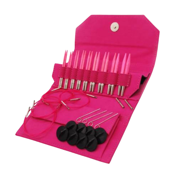 LYKKE Interchangeable Circular Needle Set Blush, Fuchsia, 9 cm