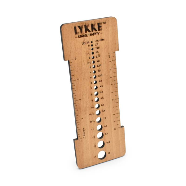 LYKKE Needle Gauge (1.75-12.00 mm) Beechwood