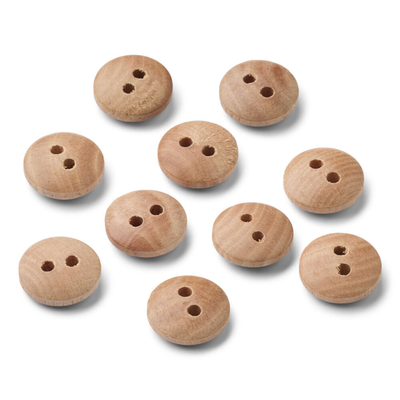 LindeHobby Wooden Buttons 11.5 mm, 10 pcs