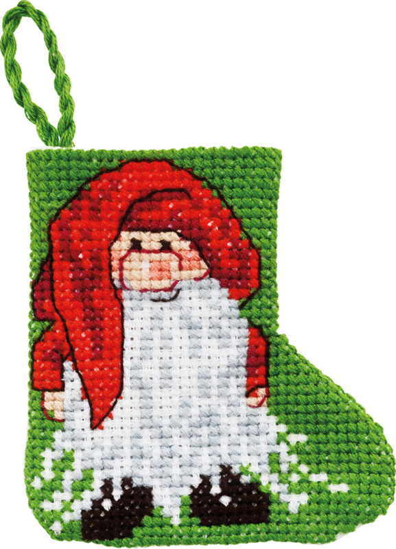 Embroidery Kit Elf 7 x 7 cm / 2.76 x 2.76 in
