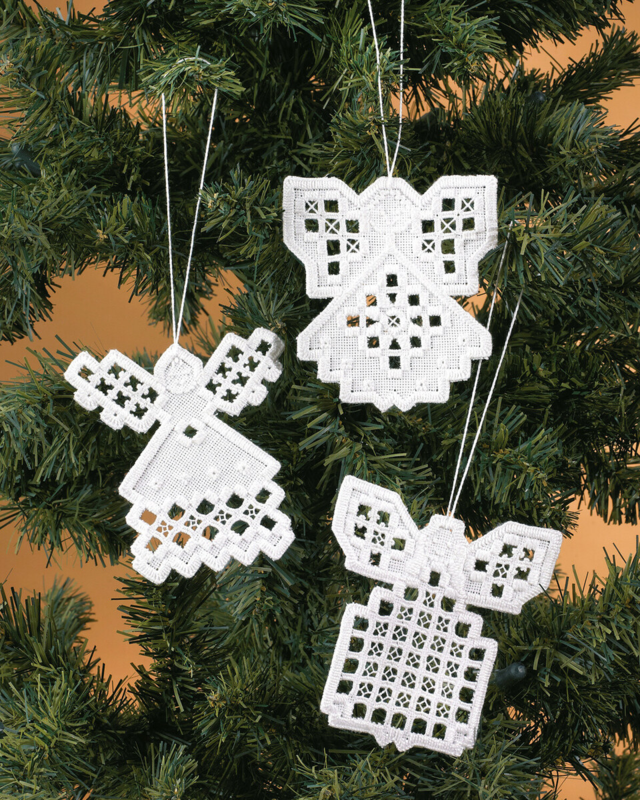 Embroidery Kit Angels Hardanger 3 pcs x 10 x 9 cm / 3.94 x 3.54 in