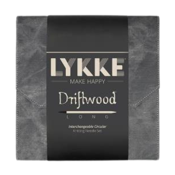 LYKKE Interchangeable Circular Needle Set Driftwood Long, Grey, Various Lengths