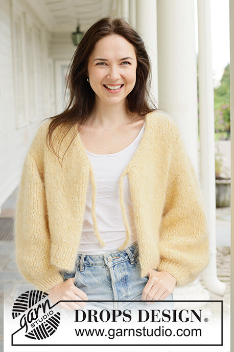 258-30 Lemon Fizz Cardigan by DROPS Design