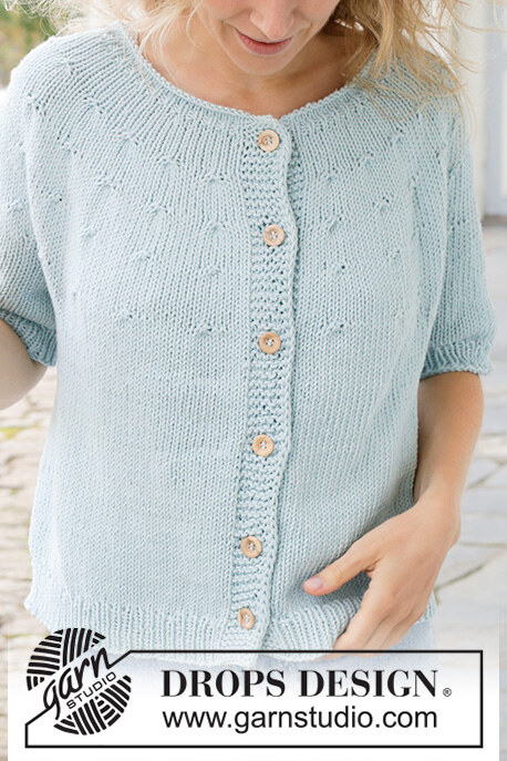 259-26 Beaded Sky Cardigan by DROPS Design