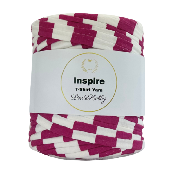 LindeHobby Inspire Print 17 White with wide red stripes