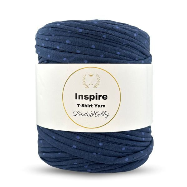 LindeHobby Inspire Print 18 Dark blue with light blue dots