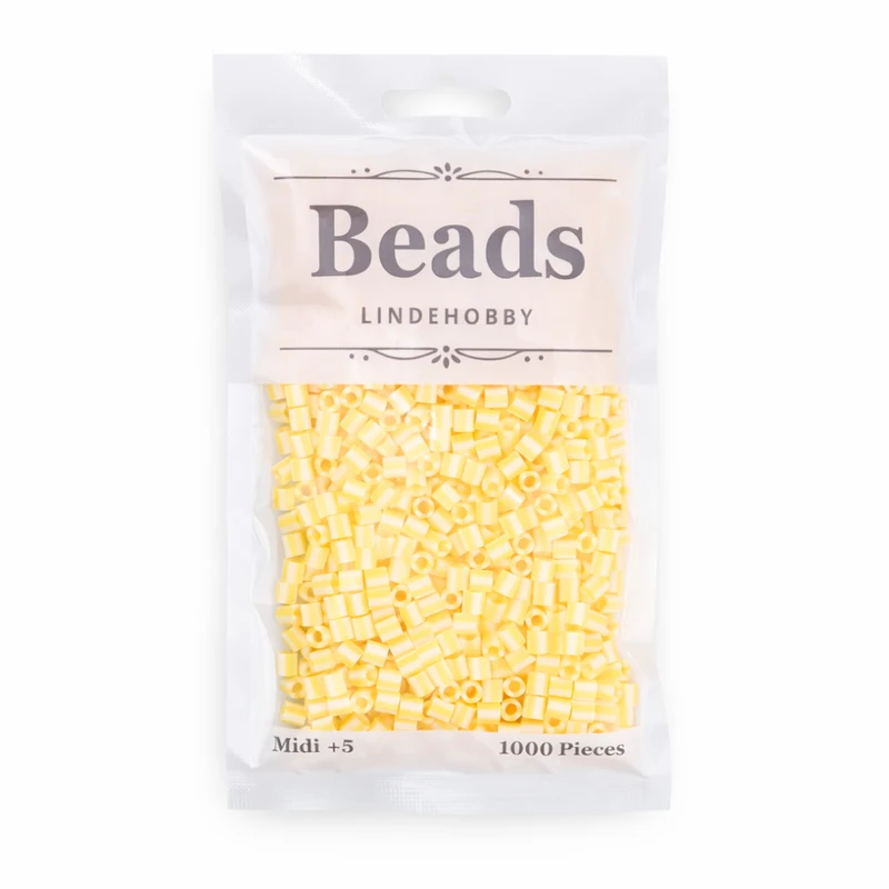 LindeHobby Beads Stripes 10 Lemon