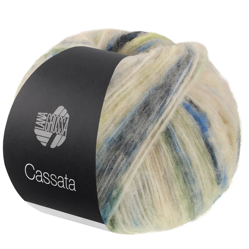 Lana Grossa Cassata 15 Pale yellow/May green/grey green/blue/sand yellow