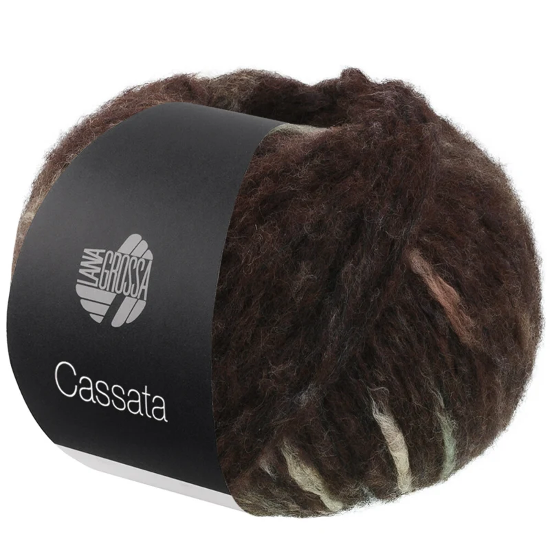 Lana Grossa Cassata 19 Dark brown/sand beige/nougat/green grey