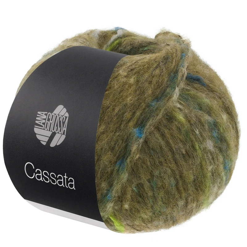 Lana Grossa Cassata 18 Olive/white/May green/light grey/grey blue
