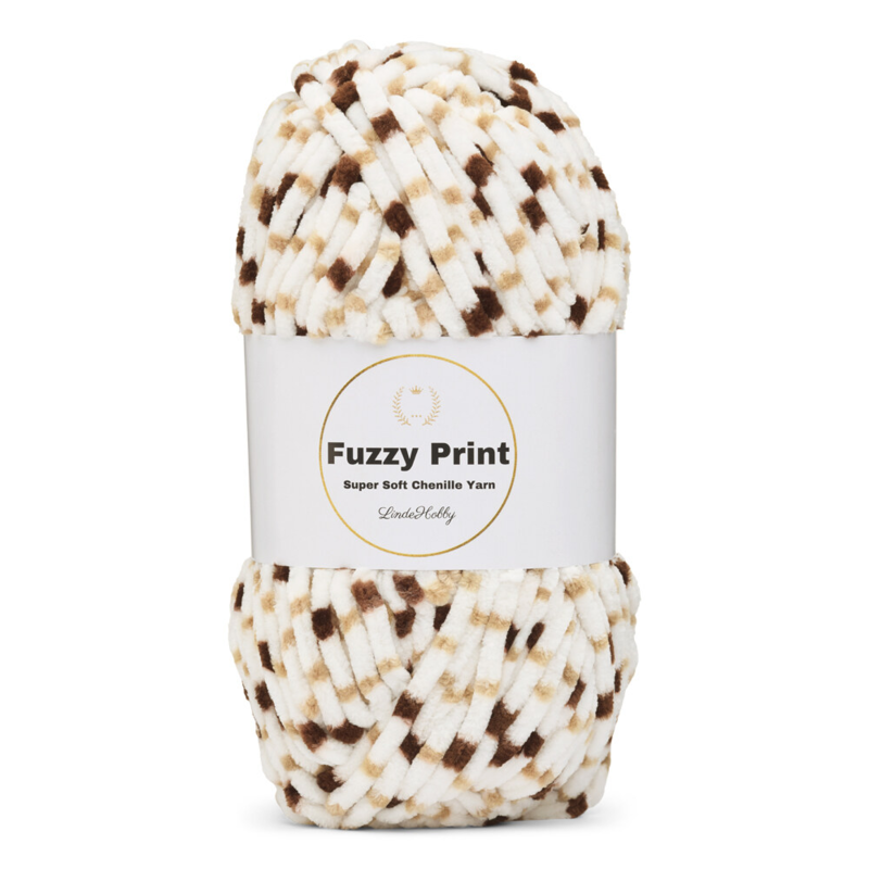 LindeHobby Fuzzy Chenille Print 02 Morning coffee