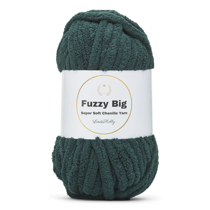 LindeHobby Fuzzy Chenille BIG 19 Dark Green Nepheline
