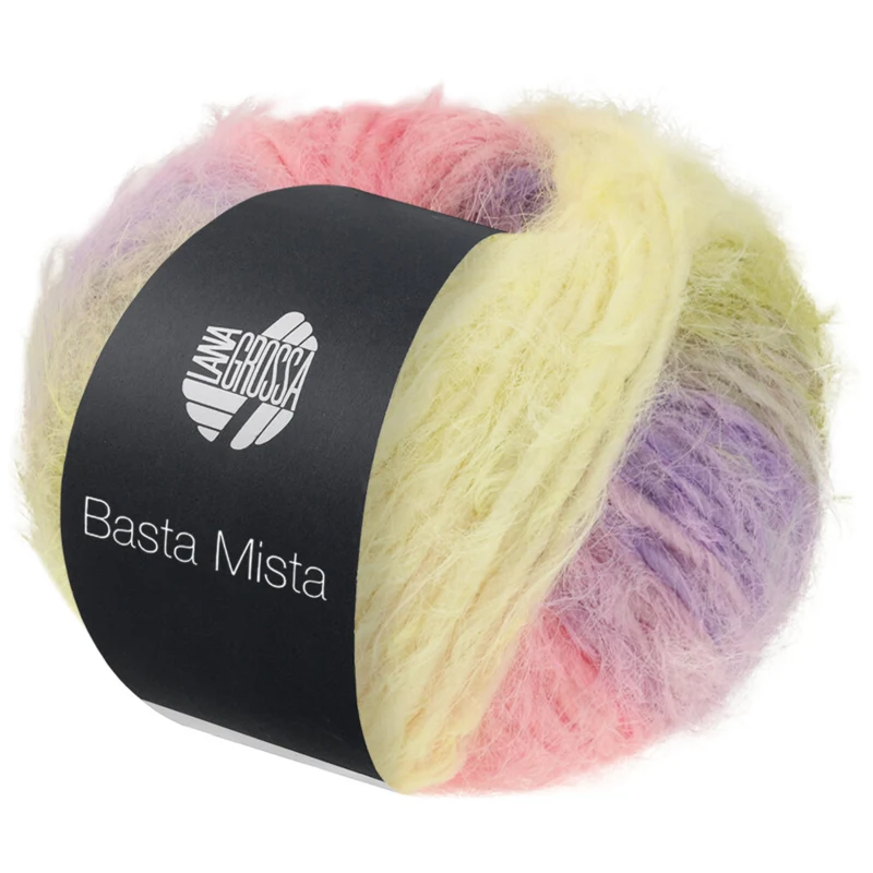 Lana Grossa Basta Mista 112 Cream/Vanilla/Lime/Gray green/Pink/Lilac/Lavender