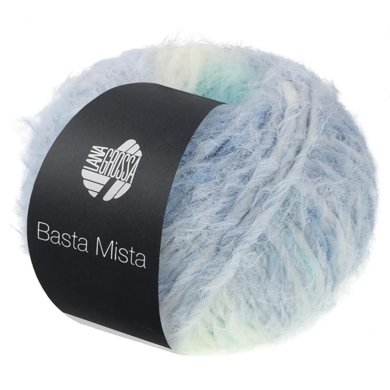 Lana Grossa Basta Mista 116 Off white/Light gray/Gray blue/White green/Turquoise/Mint turquoise