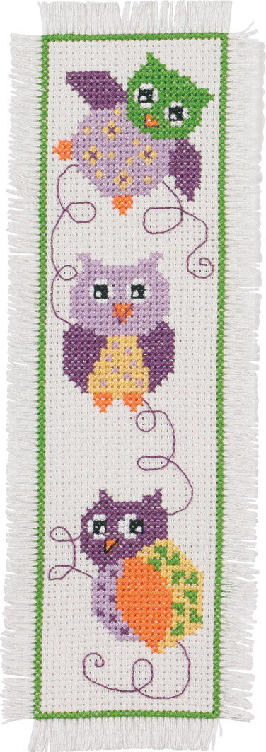 Embroidery Kit Owls 7 x 22 cm / 3 x 9 in