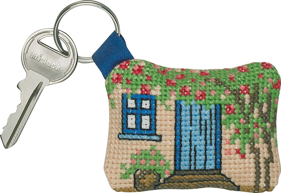 Embroidery Kit Blue door 7 x 5 cm / 2.76 x 1.97 in