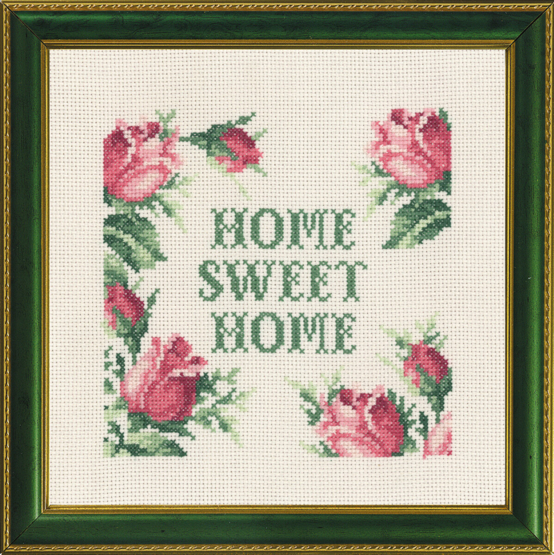 Embroidery Kit Home sweet home 5420/01 20x20 cm / 7.87x7.87 in