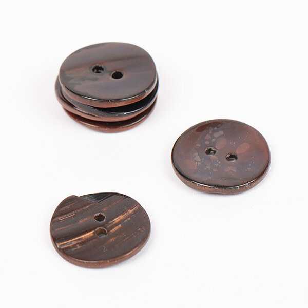 DROPS Arched (Brown), Button, 18 mm (no. 818)
