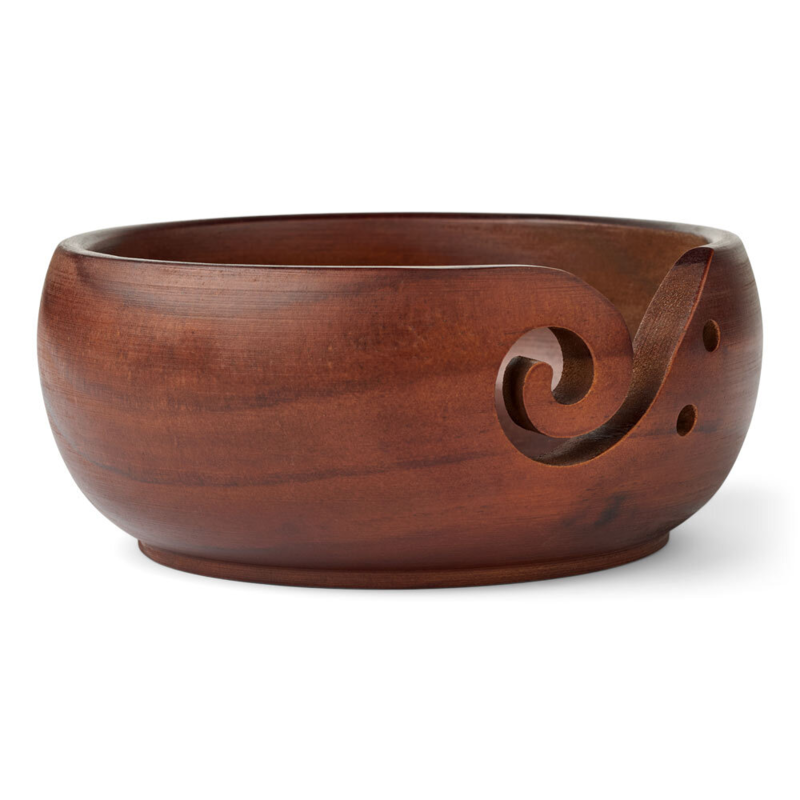 HobbyArts Yarn Bowl, Dark Wood, 8x15cm