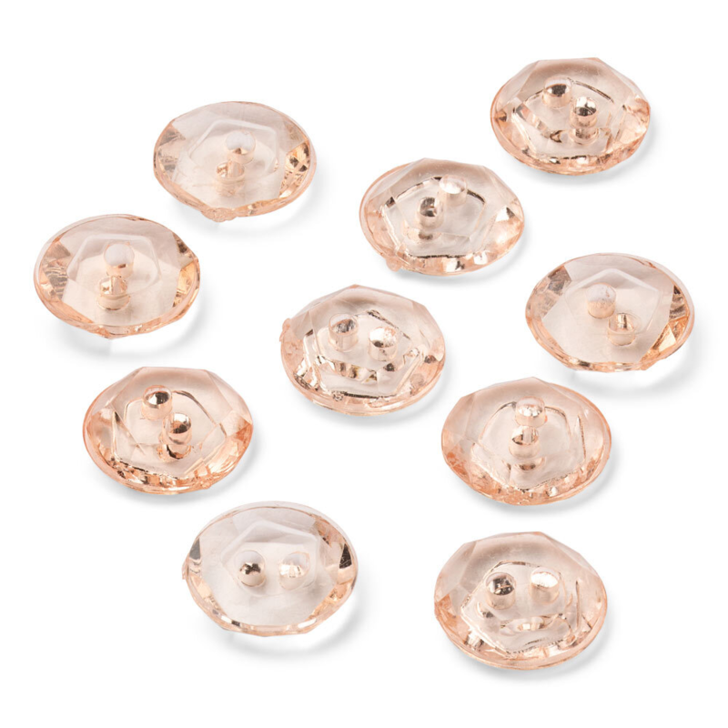 LindeHobby Crystal Buttons, Caramel, 12 mm, 10 pcs