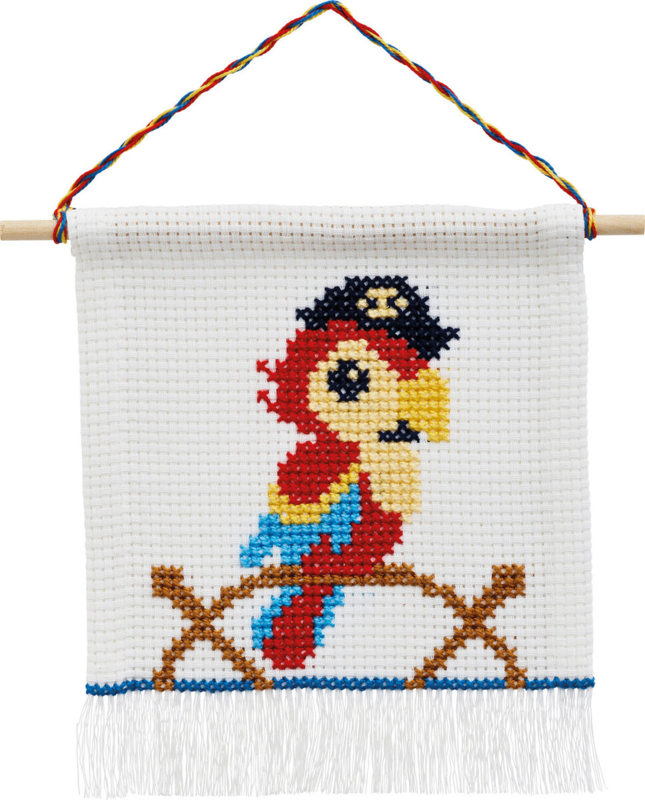 Embroidery Kit Parrot with/5119/18 16 x 18 cm / 6.3 x 7.09 in