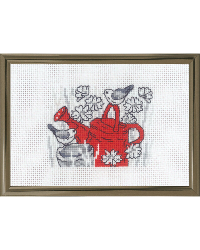 Embroidery Kit Watering Can R5794 10 x 15 cm / 3.94 x 5.91 in