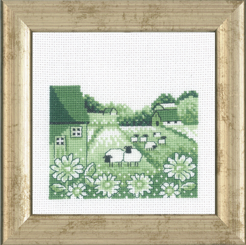 Embroidery Kit Sheep R5995 12 x 12 cm / 5 x 5 in