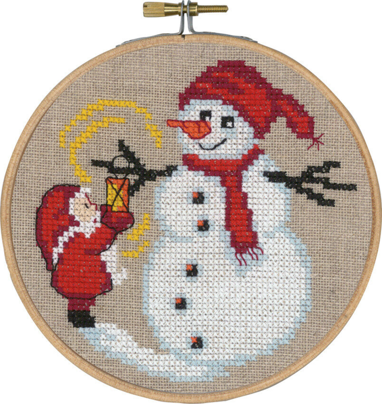 Embroidery Kit Snowman w/5810/13 13 Ø/5.12 in dia.