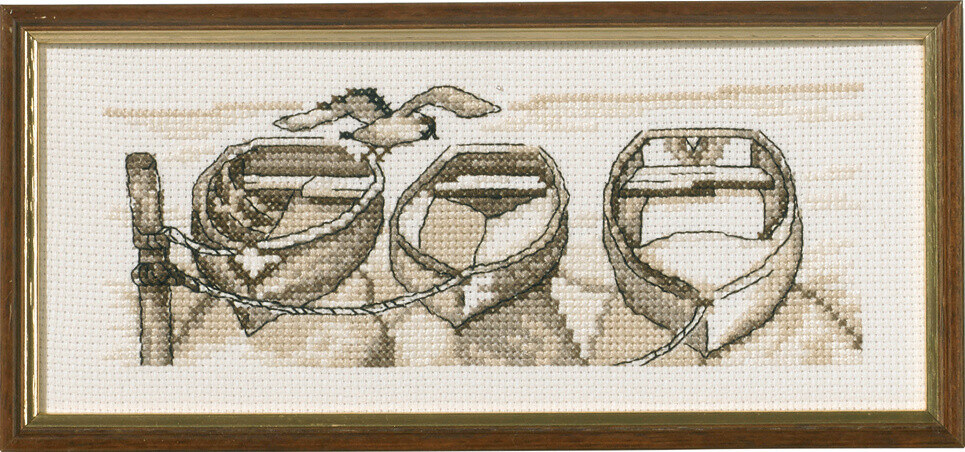 Embroidery Kit Boats R5619 22 x 9 cm / 8.66 x 3.54 in