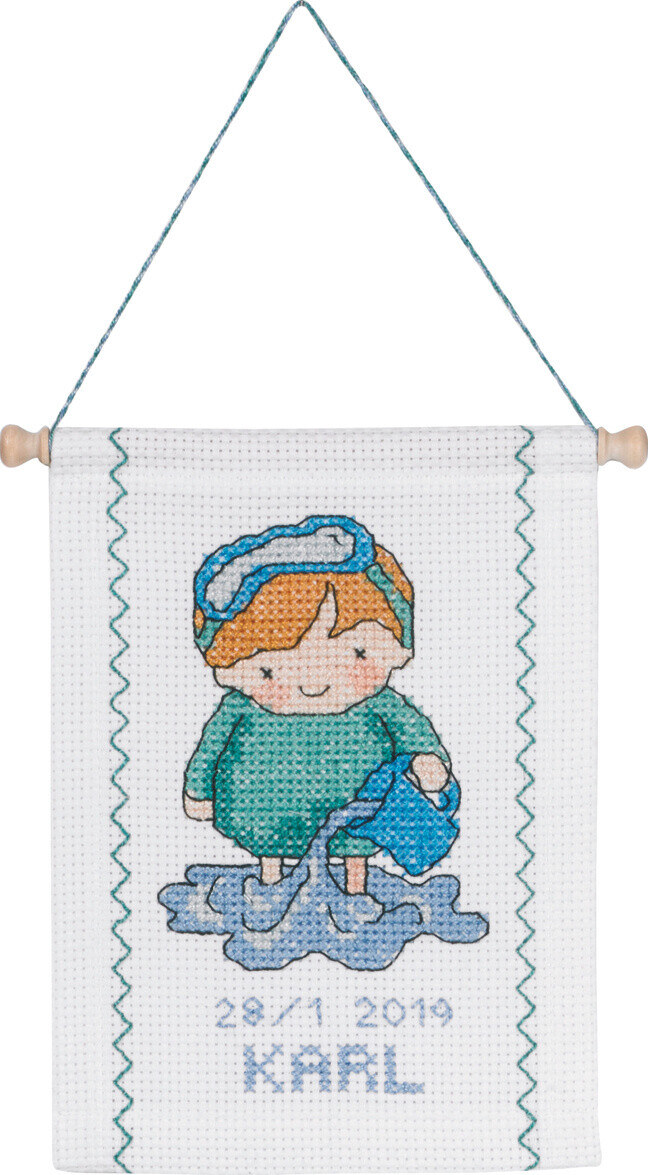 Embroidery Kit Jellyfish B5129/18 18 x 25 cm / 7.09 x 9.84 in